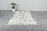 Moroccan Wool Rug 4.8 FT × 7.9 FT | Diamond Design with Black Detailing