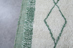 Custom White Moroccan Rug with Green Stripes – Custom Sizes