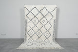 Moroccan Wool Rug 4.8 FT × 7.9 FT | Diamond Design with Black Detailing