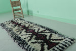 Moroccan Berber Rug 1.9 X 6.2 Feet - Bold Tribal Handmade Boucherouite