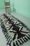 Moroccan Berber Rug 1.9 X 6.2 Feet - Bold Tribal Handmade Boucherouite