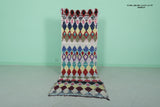 Vintage Boucherouite Runner Rug – 2.3 FT x 6.7 FT | Handmade Moroccan Design