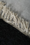 Black Moroccan rug  1.9 FT X 2.1 FT