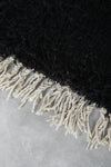 Black Moroccan rug  1.9 FT X 2.1 FT