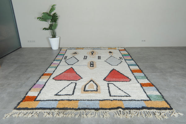 Colorful Moroccan rug  7.5 ft x 11 ft - Handmade