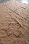 Moroccan Flatweave Wool Rug - 7.3 x 9.3 feet Minimal Tribal Kilim Carpet