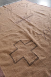 Moroccan Flatweave Wool Rug - 7.3 x 9.3 feet Minimal Tribal Kilim Carpet