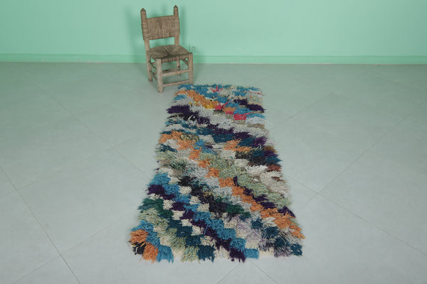 Amazing colorful berber Moroccan rug – 2.2 x 5.8 ft | Vibrant handcrafted decor