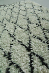 Moroccan Berber Rug - 2.3 x 6.4 ft | Handwoven Ivory & Black Diamond Carpet