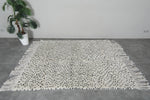 Handmade wool rug 4.9 FT X 6.6 FT