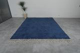 Blue Moroccan Rug - Handmade Wool Rug - Custom Size