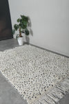 Handmade wool rug 4.9 FT X 6.6 FT