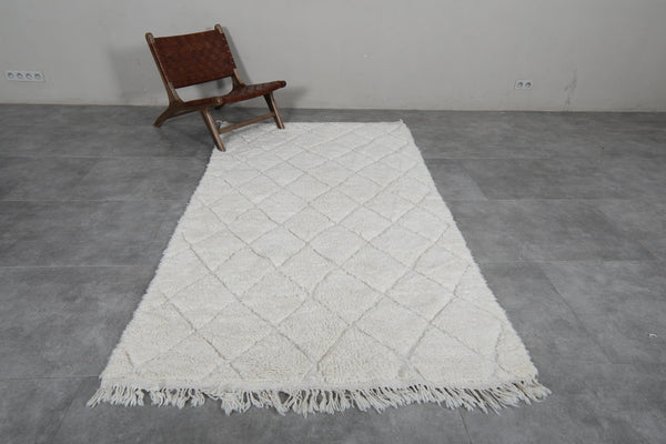 4.6 x 8.4 FT Moroccan rug – Ivory diamond trellis design