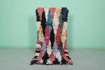 Colorful Moroccan Berber Rag Rug - 2.7 x 6 ft | Handmade Shaggy Rug