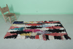 Colorful Moroccan Berber Rag Rug - 2.7 x 6 ft | Handmade Shaggy Rug