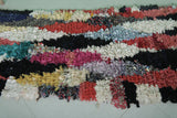 Colorful Moroccan Berber Rag Rug - 2.7 x 6 ft | Handmade Shaggy Rug