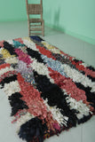 Colorful Moroccan Berber Rag Rug - 2.7 x 6 ft | Handmade Shaggy Rug