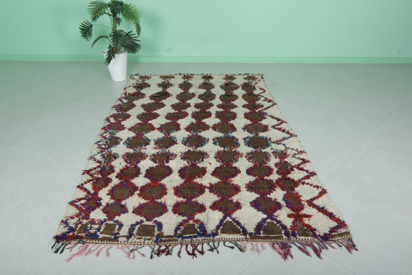 Vintage handmade Moroccan berber rug – 5.1 x 7.8 Feet