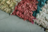 Colorful Moroccan Berber Rag Rug - 2.7 x 6 ft | Handmade Shaggy Rug