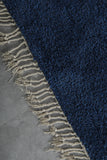 Blue Moroccan Rug - Handmade Wool Rug - Custom Size