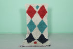 Bold Moroccan Berber Rug - 2.6 x 6.1 ft | Handwoven Diamond Pattern