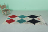 Bold Moroccan Berber Rug - 2.6 x 6.1 ft | Handwoven Diamond Pattern