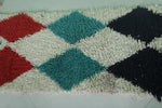 Bold Moroccan Berber Rug - 2.6 x 6.1 ft | Handwoven Diamond Pattern