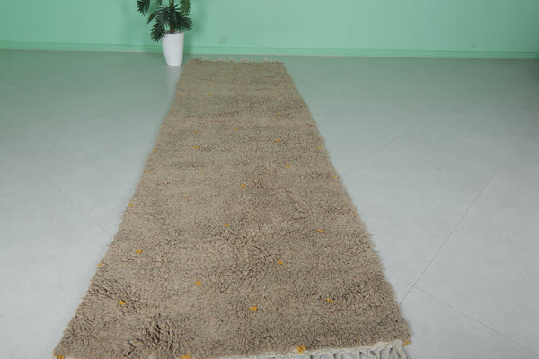 Moroccan handmade runner rug 3.3 x 11.3 FT | Bohemian charm