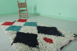 Bold Moroccan Berber Rug - 2.6 x 6.1 ft | Handwoven Diamond Pattern