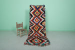 Handmade Colorful Runner Rug – 2.6 x 7 FT