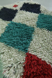 Bold Moroccan Berber Rug - 2.6 x 6.1 ft | Handwoven Diamond Pattern