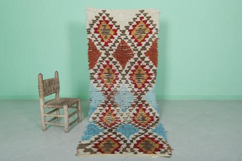 Colorful Moroccan Berber Rug - 2.8 x 7.2 ft | Handwoven Tribal Pattern