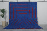 Blue Moroccan Rug - Handwoven Wool Rug - Custom Design