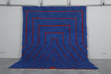 Blue Moroccan Rug - Handwoven Wool Rug - Custom Design