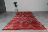 Red Moroccan Handwoven Rug 6.4 FT X 12.6 FT Tribal Rug