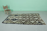 Handwoven Moroccan Berber Rug - Traditional Diamond Pattern