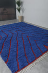 Blue Moroccan Rug - Handwoven Wool Rug - Custom Design