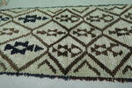 Handwoven Moroccan Berber Rug - Traditional Diamond Pattern