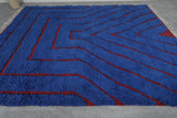 Blue Moroccan Rug - Handwoven Wool Rug - Custom Design