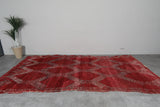 Red Moroccan Handwoven Rug 6.4 FT X 12.6 FT Tribal Rug