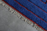 Blue Moroccan Rug - Handwoven Wool Rug - Custom Design