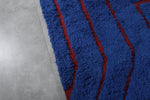 Blue Moroccan Rug - Handwoven Wool Rug - Custom Design