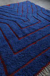 Blue Moroccan Rug - Handwoven Wool Rug - Custom Design