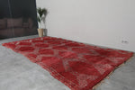 Red Moroccan Handwoven Rug 6.4 FT X 12.6 FT Tribal Rug