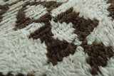 Handwoven Moroccan Berber Rug - Traditional Diamond Pattern