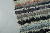 Handmade Boucherouite Berber Moroccan Rug – 2.6 x 5.6 ft | Vibrant Striped Boho Style