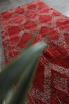 Red Moroccan Handwoven Rug 6.4 FT X 12.6 FT Tribal Rug