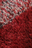 Red Moroccan Handwoven Rug 6.4 FT X 12.6 FT Tribal Rug