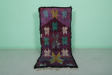 Vibrant Moroccan Berber Rug 2.7 X 6.1 Feet - Handmade Floral Motif