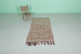 Old Vintage Handmade Berber Rug | 2.5 x 5.1 ft